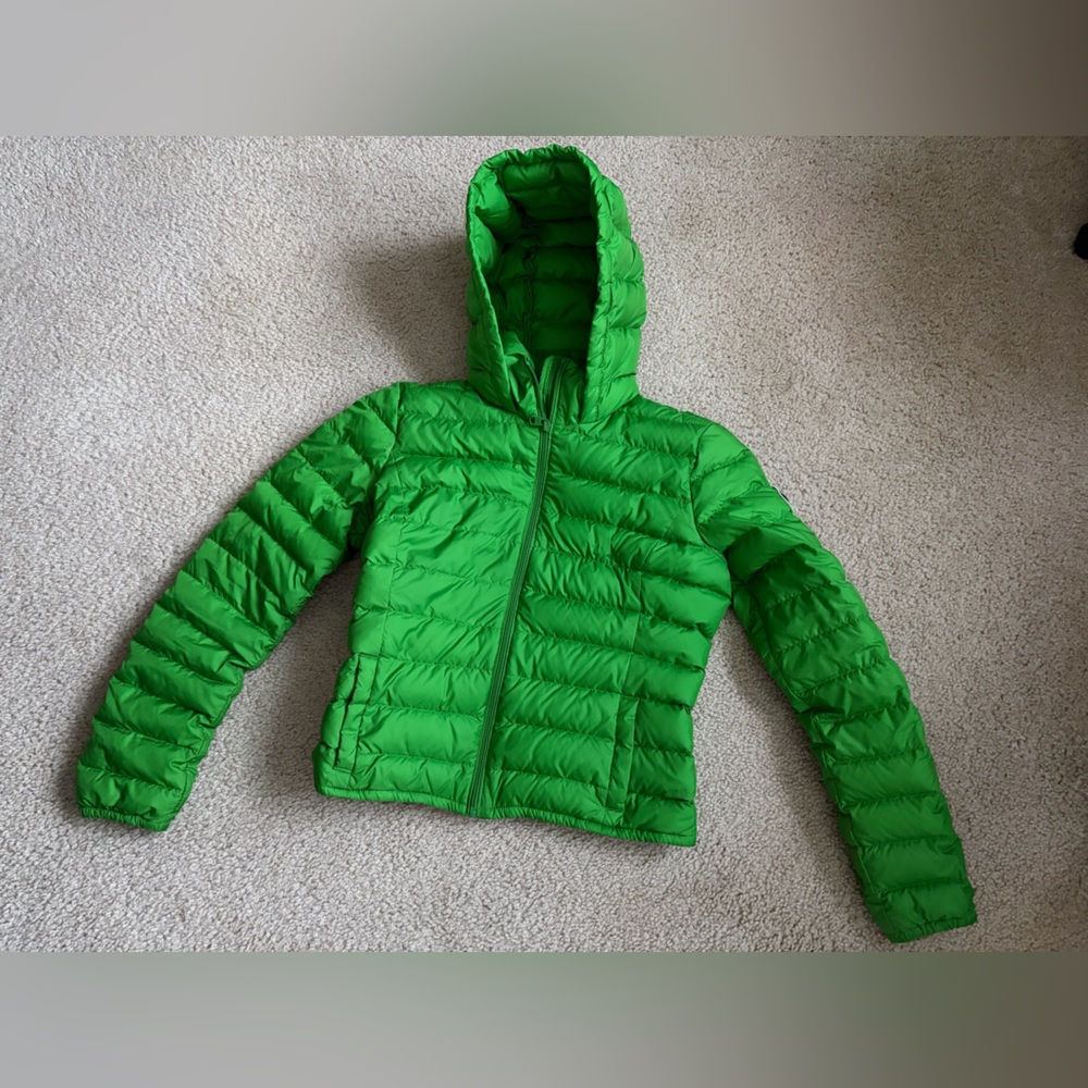 Abercrombie & Fitch Bright Green Puffer Jacket